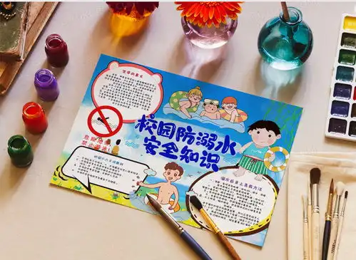 校园安全暑假防溺水手抄报word模板下载熊猫办公