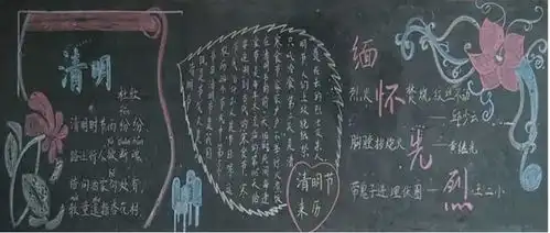 清明节黑板报生命的美好