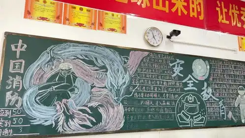 云南长水实验中学新平校区安全教育板报安全在心间,平安伴我行