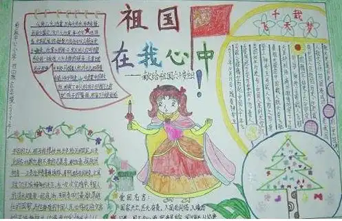 祖国在我心中手抄报为了祖国的明天努力