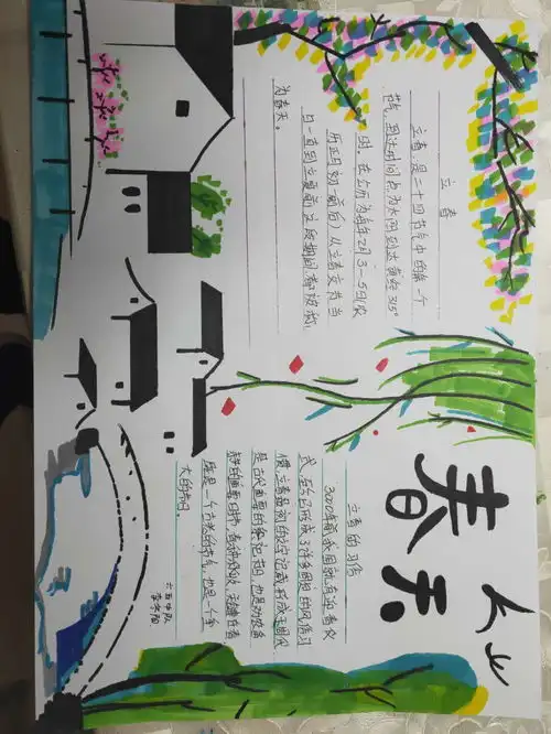 一机七小和美美术课程之画说二十四节气立春5