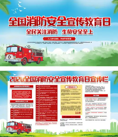 消防安全教育日宣传展板图片