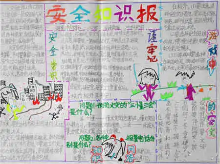 手抄报版面设计图安全教育手抄报设计图