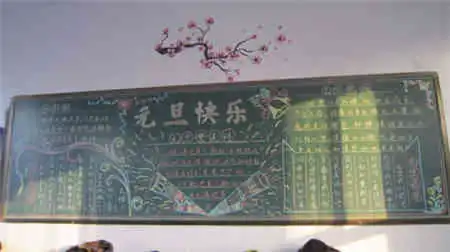 迎新年黑板报春节贴福