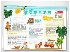 校园安全手抄报小学生暑假交通安全小报溺水图片模板psd设计图下载假期安全手抄报大全编号16537987