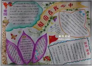 关于祖国在我心中,手抄报