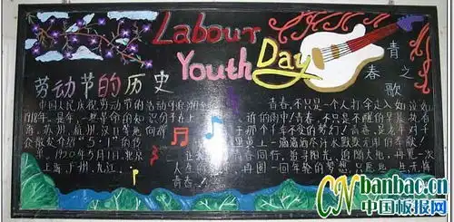 labouryouthday黑板报设计作品