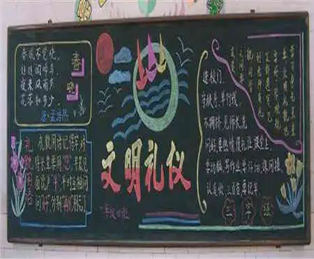 文明礼仪黑板报中小学生文明素养公约