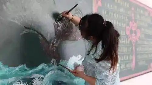 又一扫地僧火了保洁阿姨的3d黑板报惊艳全网...有梦想谁都了不起