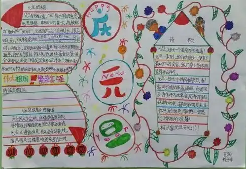 2019最全元旦手抄报,黑板报,习俗谜语诗词等,快收藏