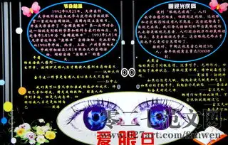 全国爱眼日黑板报图片设计参考