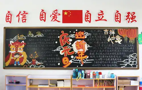 永嘉翔宇小学举行庆元旦,迎新年黑板报评比活动