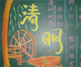 清明节黑板报清明,忆起那份爱