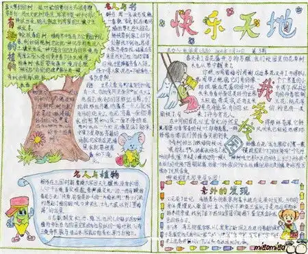 暑假手抄报我的假期生活八