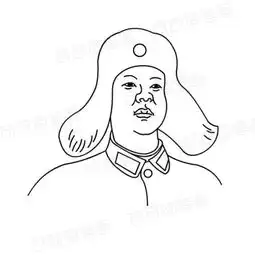 雷锋素描画像简单的