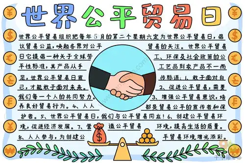 世界公平贸易日手抄报图片