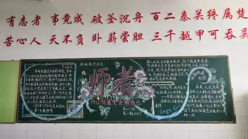 高中部开展教师节主题黑板报评比