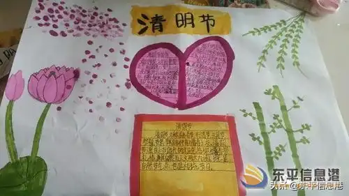 清明祭英烈,丰碑励童心老湖镇王台小学开展线上清明节手抄报展评活动