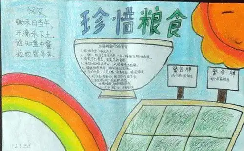 节约粮食手抄报大全,光盘行动,从你我做起