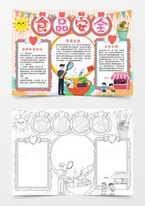食品安全手抄报word模板食品安全手抄报word模板下载熊猫办公