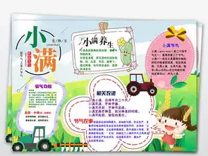ps小满小报二十四节气传统习俗秋收手抄小报素材图片模板psd设计图下载语文手抄报大全编号17822805