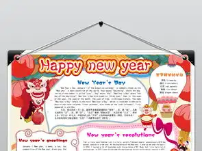 word英语新年快乐小报元旦手抄报春节电子小报图片模板worddoc设计图下载元旦手抄报大全编号19028596
