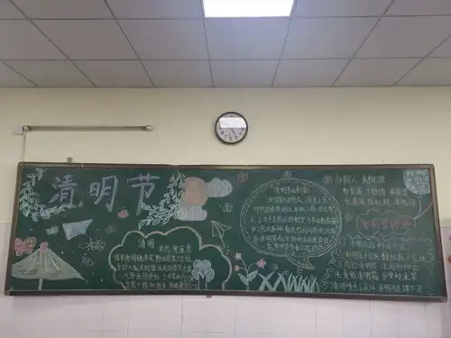 取人之长补己之短师家河小学展开黑板报评比交流活动