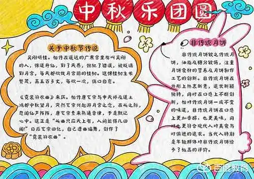 中秋节手抄报板报欣赏5款