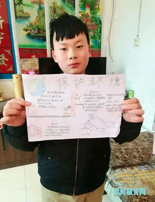 老窝镇二村小学开展地球一小时,我为环保做贡献线上手抄报展活动