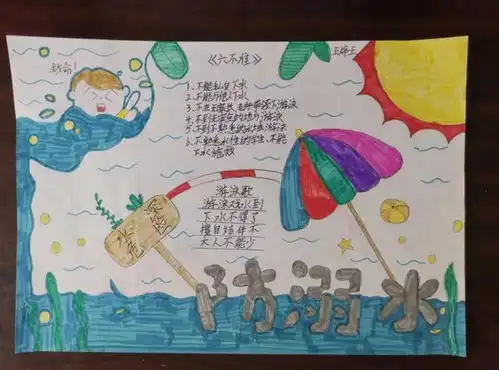 珍爱生命,预防溺水桃铺小学防溺水主题手抄报比赛活动