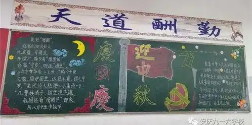 我校开展庆国庆迎中秋主题校园黑板报评比活动