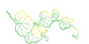 黑板报花边荧光绿藤