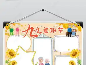 九九重阳节小报关爱老人手抄报我们的节日重阳电子小报图片模板下载