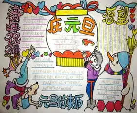 元旦手抄报元旦新年祝福语
