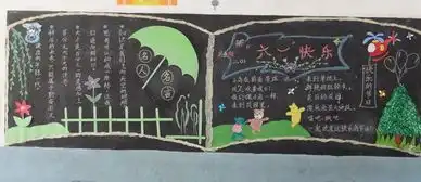 六一儿童节黑板报别了,我的六一