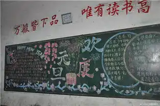 元旦黑板报一夜春风到,祝福悄悄到