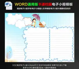 小学生卡通读书小报手抄报版面排版