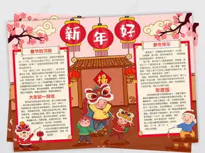 2020年春节小报鼠年新年元旦寒假生活年俗手抄报小报图片模板下载
