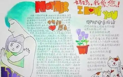 母亲节手抄报贺卡模板全攻略,赶快为孩子收藏吧