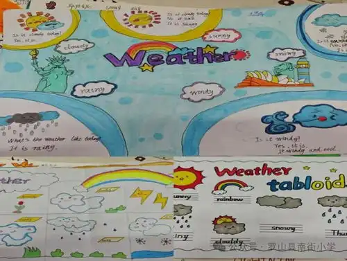 童笔绘万象英语载诗情罗山县南街小学英语特色作业创作活动