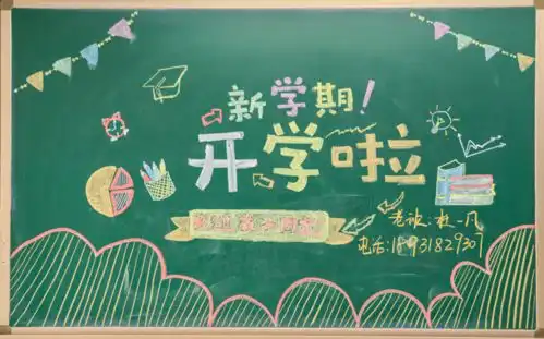 乘风破浪的志臻丨开学模式已启动,黑板报安排上