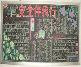 安全教育黑板报安全伴我行黑板报