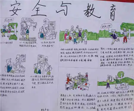 安全教育手抄报学校安全重于泰山