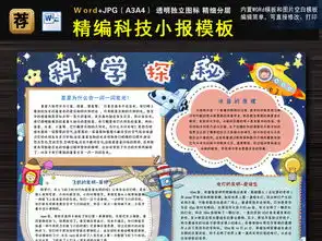 蓝色宇宙科技科学探秘小报科技小报手抄报图片模板worddoc设计图下载科学手抄报大全编号16784829