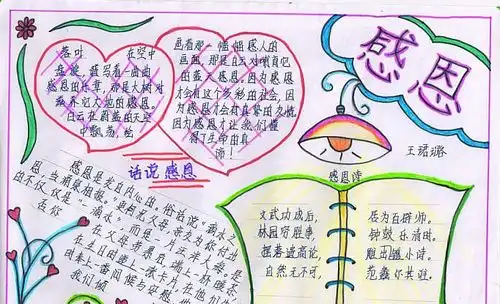 感恩节黑板报内容