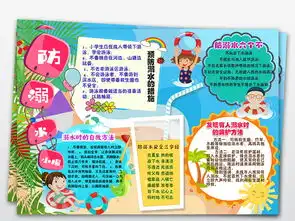 ps防溺水小报暑假安全教育假期安全游泳手抄报小报图片模板psd设计图下载校园安全手抄报大全编号18339306