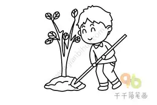植树节简笔画如何画