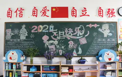 永嘉翔宇小学举行庆元旦,迎新年黑板报评比活动