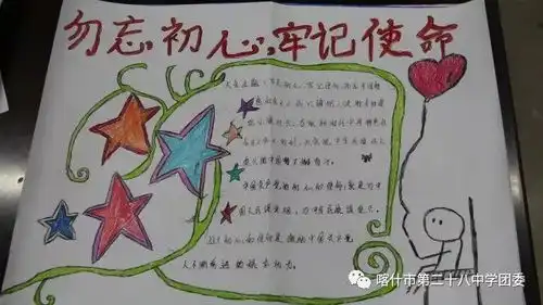 不忘初心牢记使命手抄报