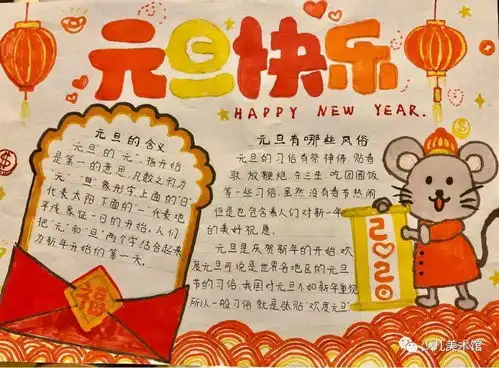 2021年元旦手抄报合集,一起来看看元旦小报的画法,收藏备用